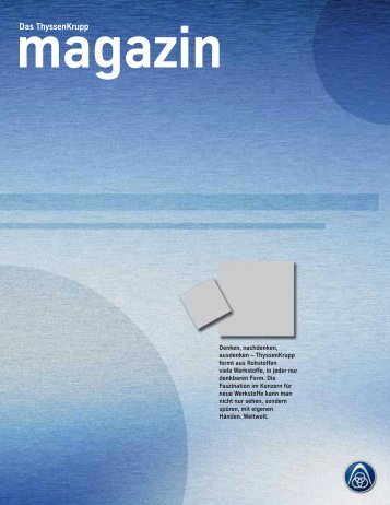 Thyssenkrupp Magazin Werkstoffe