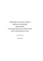 Humboldt Universität zu Berlin Institut für Informatik Diplomarbeit ...
