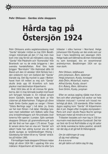 Hårda tag på Östersjön 1924