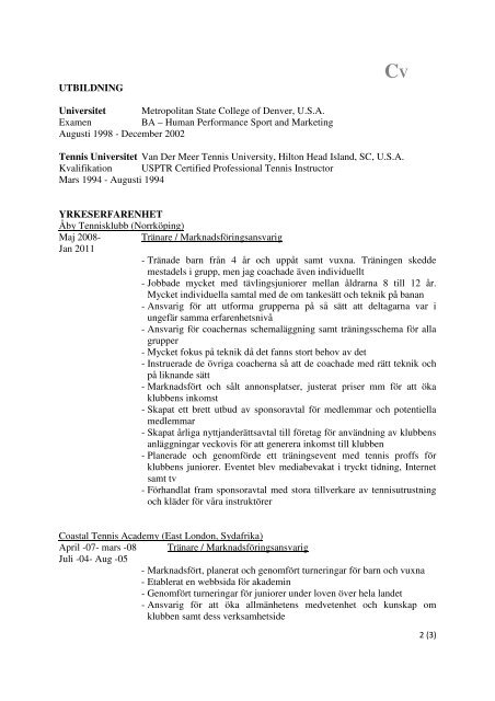 Personligt Brev Vuxenutbildning