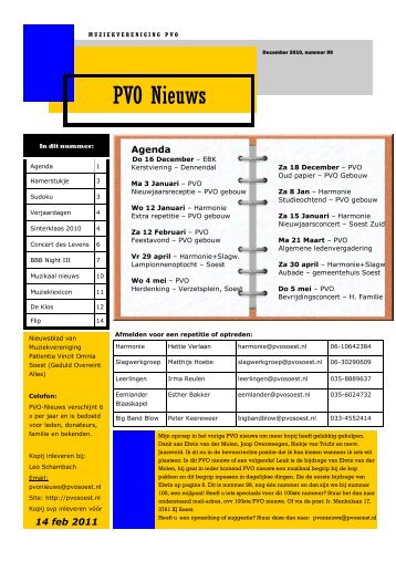 PVO Nieuws nr. 99 - December 2010 - PVO Soest