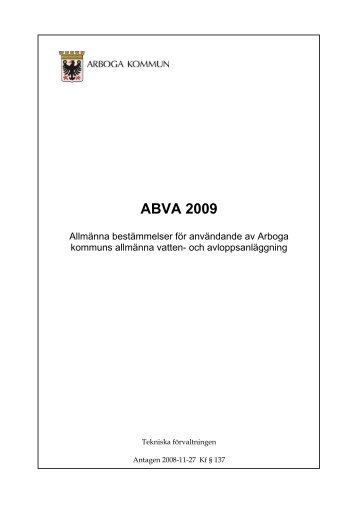 ABVA 2009 - Arboga kommun