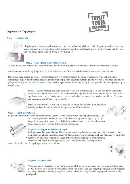 Download PDF leginstructie tapijttegels - TapijtTegel Centrale