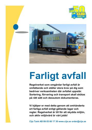 Faktablad farligt avfall.pub - Cija Tank