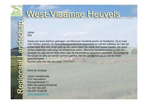 Dirk Cuvelier (Regionaal Landschap West-Vlaamse Heuvels)