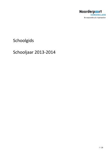 Schoolgids 13-14.pdf - Noorderpoort