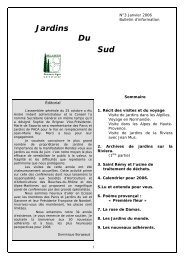 Sud - Comité des Parcs et Jardins de France