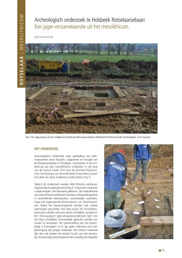 Archeologisch onderzoek te Holsbeek Rotselaarsebaan Een jager ...