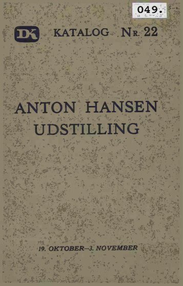 ANTON HANSEN UDSTILLING