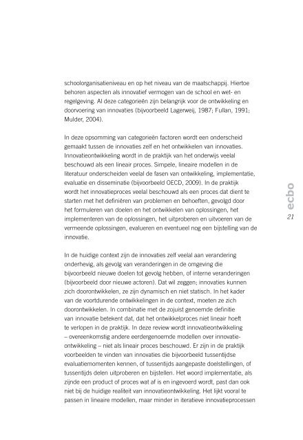 Bevorderen van disseminatie van innovaties in het ... - Cinop