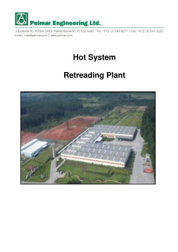 Hot System Retreading Plant - Pelmar Engineering LTD.