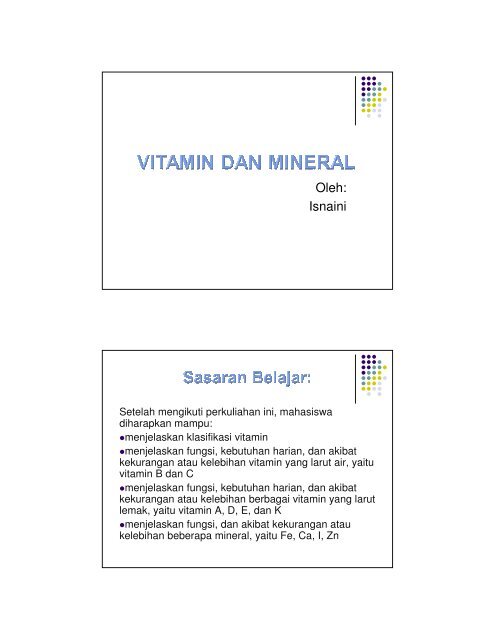 Vitamin Dan Mineral