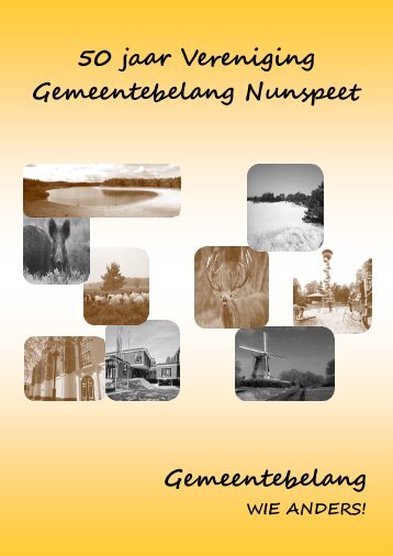 50 jaar Vereniging Gemeentebelang Nunspeet Gemeentebelang