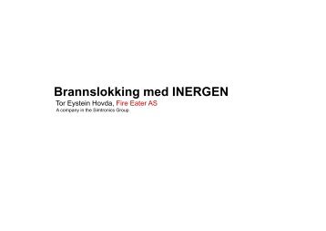 Brannslokking med INERGEN