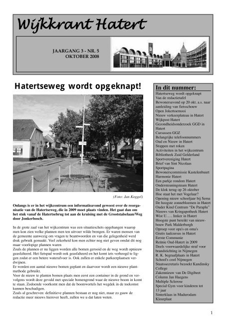Jaargang 3, nummer 5 (oktober 2008) - Wijkkrant Hatert