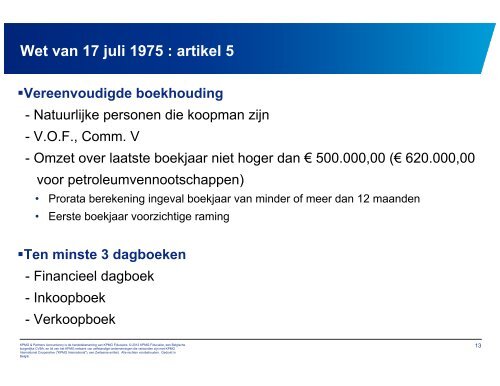 Boekhoudrecht in België - Corpora Finance