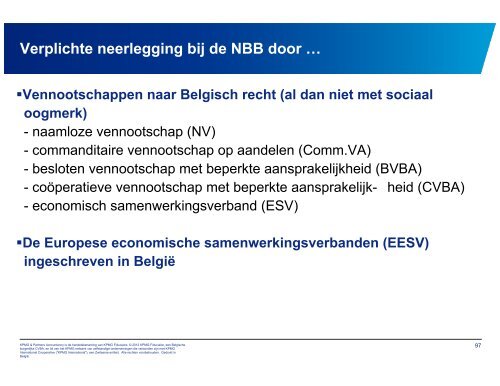 Boekhoudrecht in België - Corpora Finance