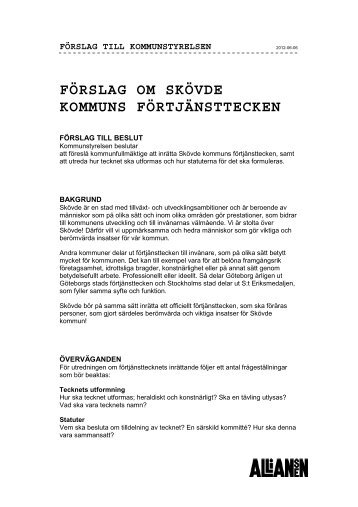 Förslaget till kommunstyrelsen - Anders G Johansson