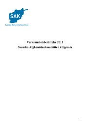 Verksamhetsberättelse 2012 Svenska Afghanistankommittén i ...