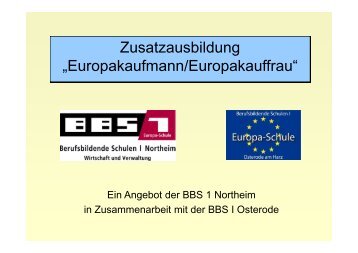 Europakaufmann/Europakauffrau - BBS 1 Northeim