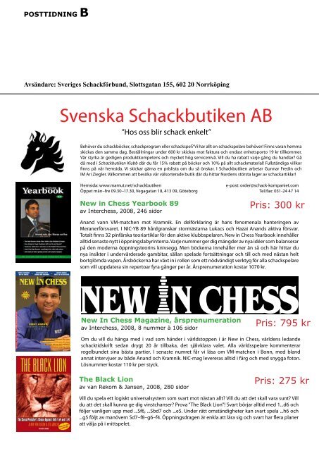 Nummer 8/2008 - Sveriges Schackförbund