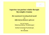 Aspecten van partner relatie therapie bij complex trauma