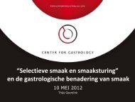 Selectieve smaak en smaaksturing - Gastvrije Zorg