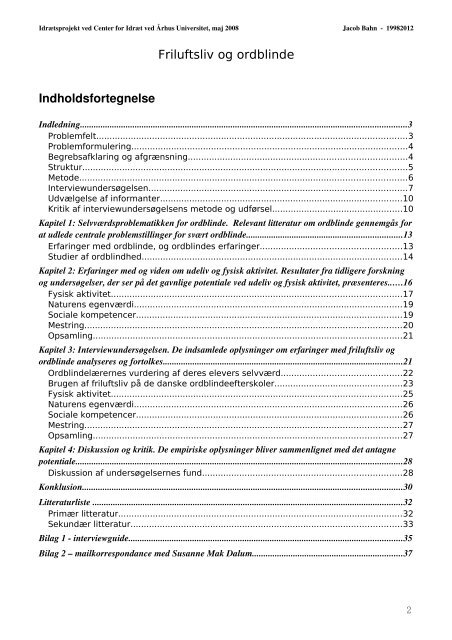 Friluftsliv og ordblinde - Udeskole.dk