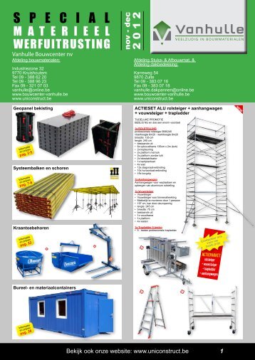 S P E C I A L - Bouwcenter Vanhulle