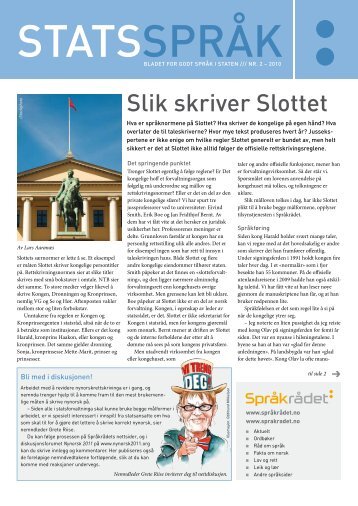 Slik skriver Slottet - Språkrådet