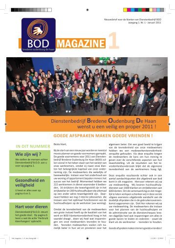 BOD Magazine - Dienstenbedrijf Bredene - Oudenburg - De Haan