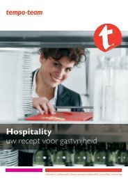 Brochure Hospitality - Tempo-Team