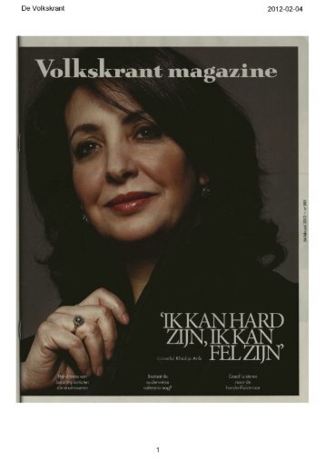 Volkskrant magazine - Khadija Arib