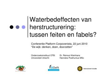 Waterbedeffecten van herstructurering: tussen feiten en fabels?