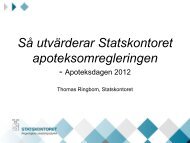 Så utvärderar Statskontoret apoteksomregleringen - Dagens Medicin