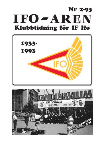 Klubbtidning för IF Ifo Nr 2-93 1933- 1993