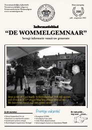 “DE WOMMELGEMNAAR” - Gemeente Wommelgem