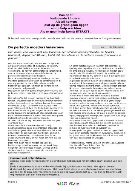 Verenigingsblad vgg - Groot Gezin