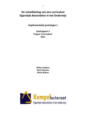 De ontwikkeling van een curriculum Eigentijds Beoordelen in het ...