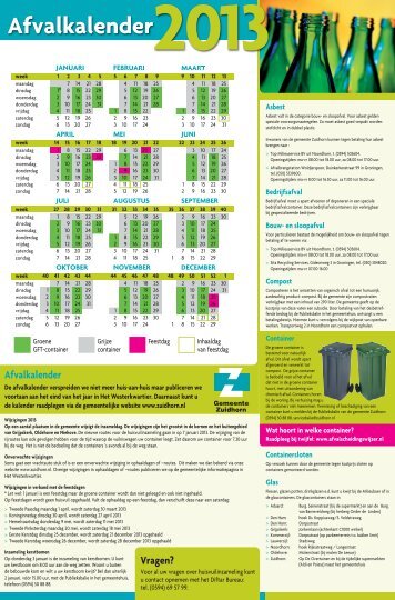 Afvalkalender - Gemeente Zuidhorn