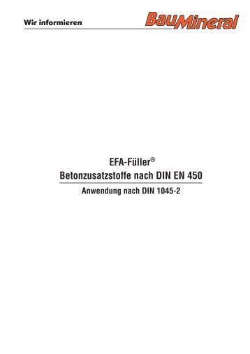 Efa-Füller® genormter Baustoff für besseren Beton