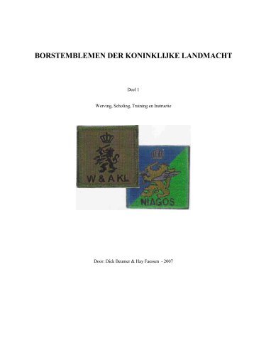 borstemblemen der koninklijke landmacht 1 - Militaria Online