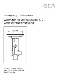 ventilen - ExtraNet - GEA Tuchenhagen