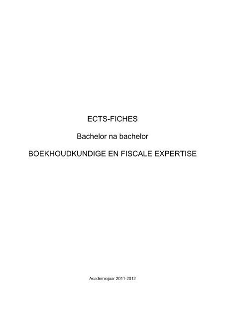 ECTS fiches BFE 11-12 - KHLim