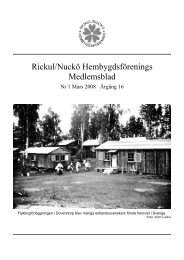 Medlemsblad 1 2008 - Rickul-Nuckö hembygdsförening