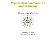 Masterclass taal voor de kinderopvang - Stichting Lezen & Schrijven