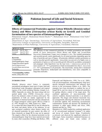 Pakistan Journal of Life and  Social Sciences