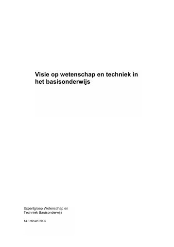 Visie op wetenschap en techniek in het ... - VTB Achterhoek