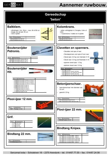 gereedschap beton.pdf - Sercomat