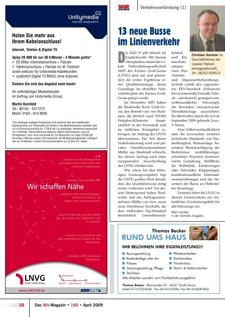 Nutzen Sie jetzt die Energie der Sonne! - Das WIR-Magazin im ...